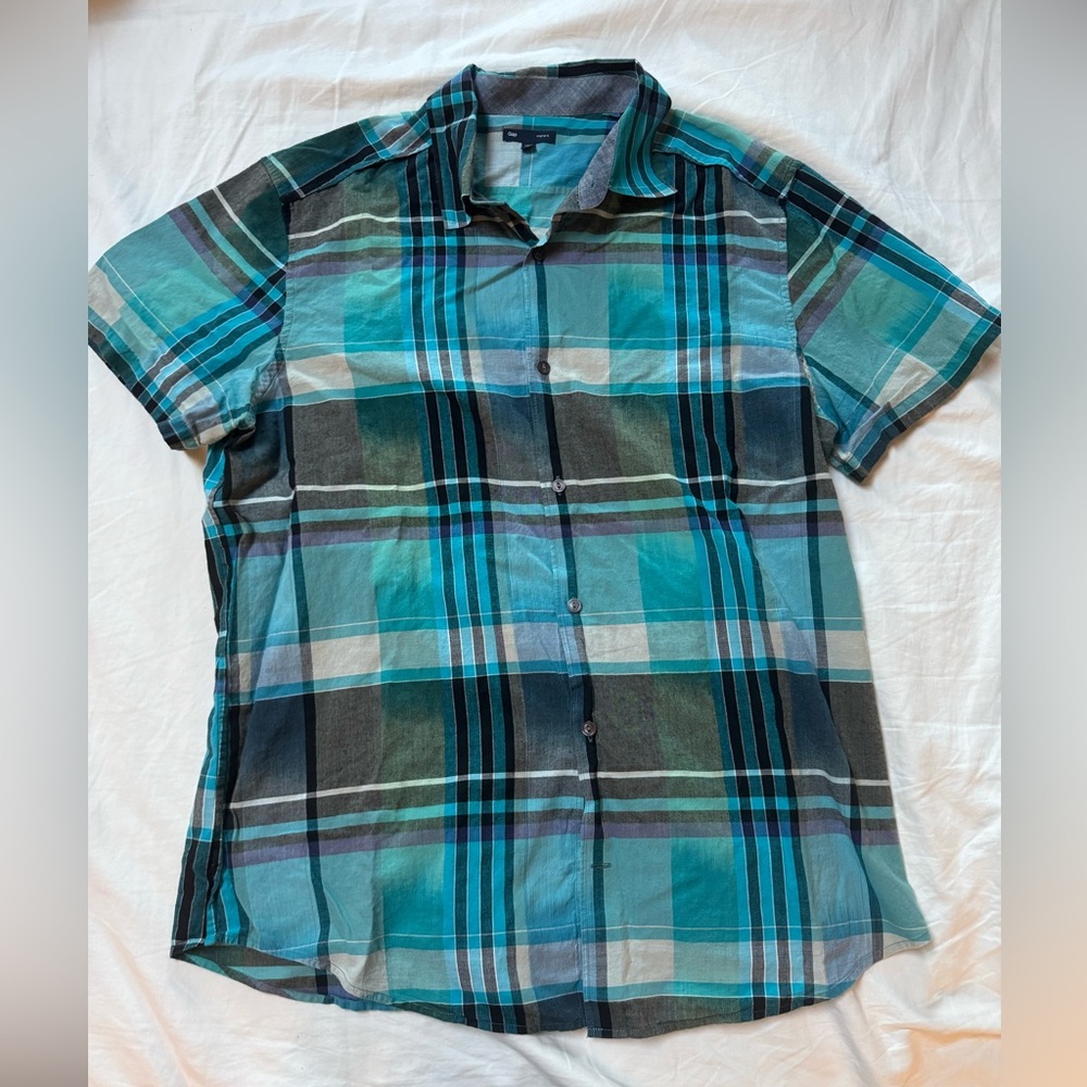 Plaid Short Sleeve Shirt by GAP